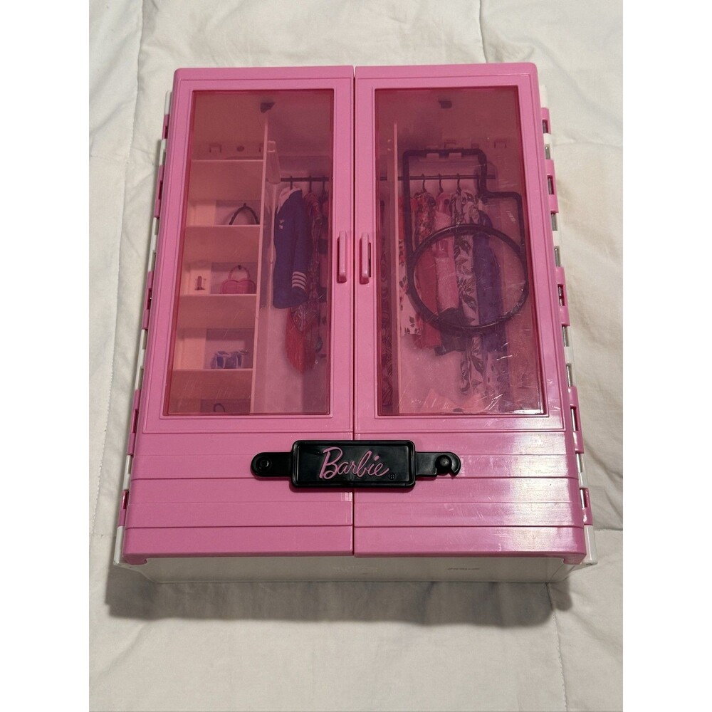 Mattel Ultimate Portable Closet Pink White Doll Wardrobe 2018